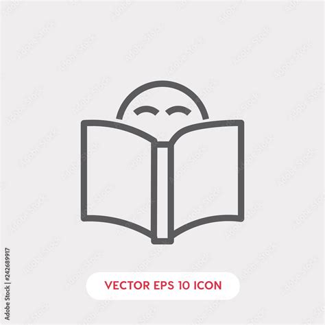 reading icon. reading vector symbol. Linear style sign for mobile ...