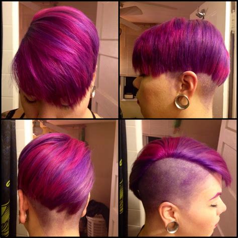 Fun Undercut And Custom Pravana Vivids Blend Short Hair Styles Girls