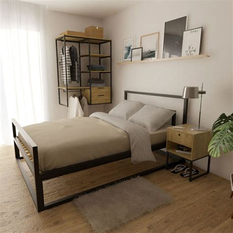 Cama Casal Estilo Industrial Ferro Metal Elo7