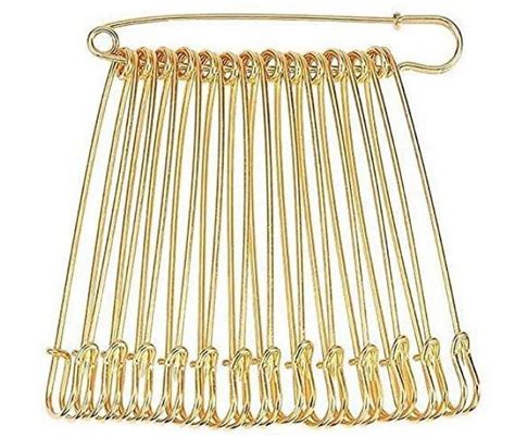 40 PiecesExtra Large Safety Pins Steel Blanket Pins Bulk Gold Big