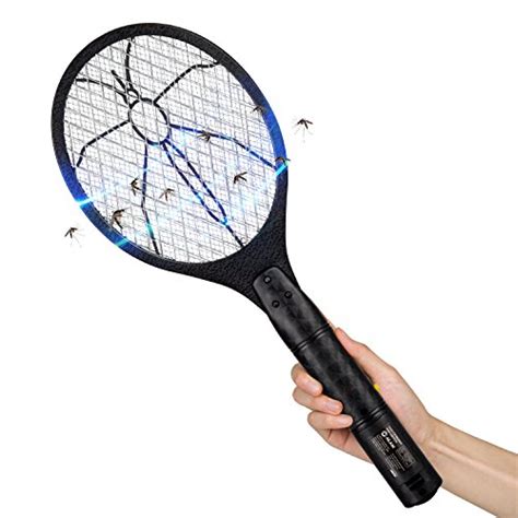 Alam Electric Bug Zapper Fly Swatter Handheld Racket Indoor And Outdoor Pest Insect Control Flies