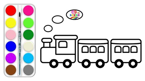 Como Desenhar Um Trem Para Crian As Cd Kawaii K Learn Colors Youtube