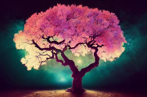 Rustic Oak Tree With Fractal Leaves And Glowing Midjourney OpenArt