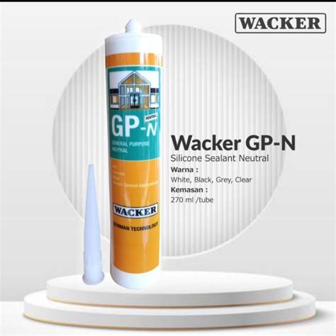 Jual Silicone Sealant Wacker Gpn Netral Lem Kaca Wacker Gpn Shopee