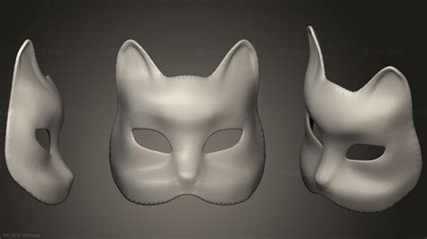 Mask Japanese Cat Mask Ms0234 3d Stl Model For Cnc