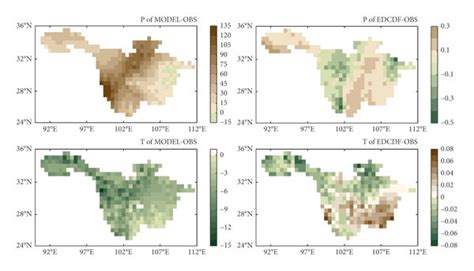 Spatial Distribution Of The Bias Of The Original Mme Model Obs And