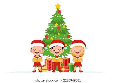 Happy Kids Christmas Sing Musical Christmas Stock Vector (Royalty Free ...