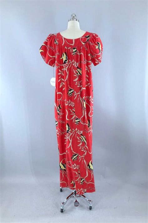 Vintage Angelfish Hilo Hattie Hawaiian Dress Gem