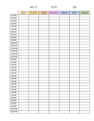 FREE Printable Hourly Planner - Daily, Weekly or Monthly