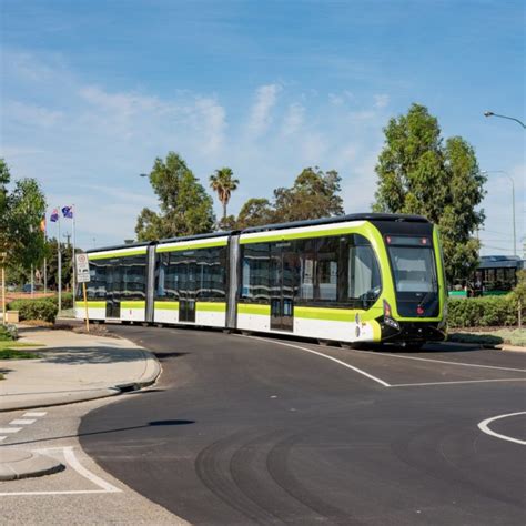 Trackless Tram Trial Launched In Stirling Perth Australia With A 30