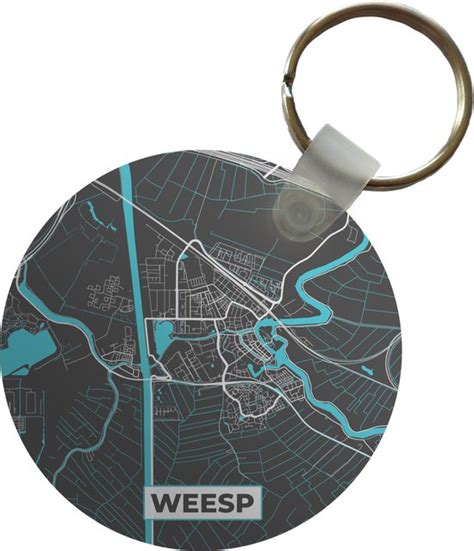 Sleutelhanger Weesp Plattegrond Kaart Stadskaart Plastic