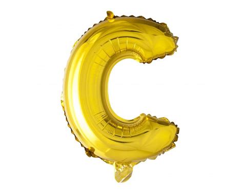 Folie Ballon Letter C Goud XL 102cm Leeg Partywinkel