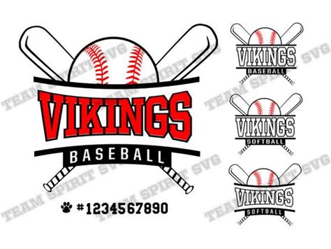 Scrapbooking Embellishments Baseball Ball Cut File Svg Lady Vikings Dxf