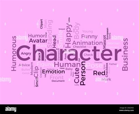 Character Word Cloud Template Illustration Avatar Concept Vector