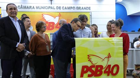 Presidente Do Psb D Posse A Paulo Duarte E Lan A Carl O Pr Candidato