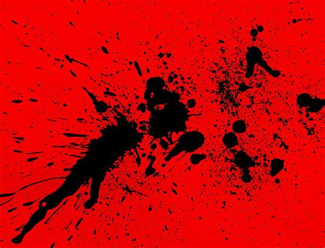 Black and Red Splatter Painting Painting by Jill Christensen