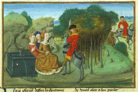 Rencontre De Mélusine Et Raymondin à La Fontaine Bnf Fr 24383 Fol