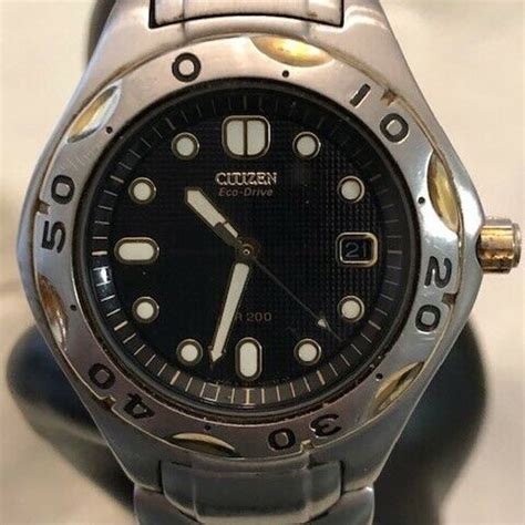 Citizen Eco Drive Mens Watch Wr 200 7871 H19331 Y Pre Owned Watchcharts