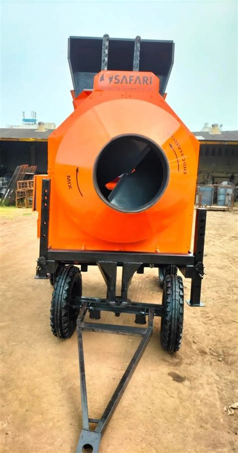 Electric Engine Safari Reversible Drum Concrete Mixer For Construction