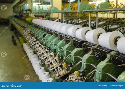 Textile Industry Weaving And Warping Stock Image Image Of