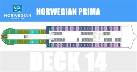 Norwegian Prima Deck 14 - Activities & Deck Plan Layout