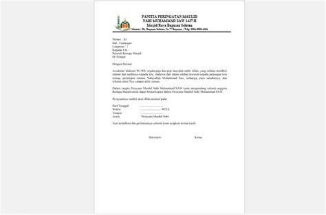 Doc 10 Contoh Undangan Maulid Word Yang Bisa Diedit