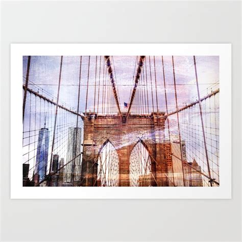 Brooklyn Bridge Art Art Print by JMcCool | Society6