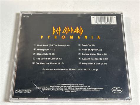 Def Leppard Pyromania Cd 1983 Polygram Records New Sealed 42281030826 Ebay