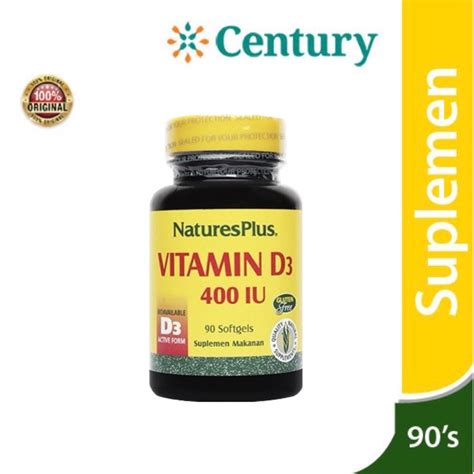 Jual Nature S Plus Vitamin D3 400IU 90 S Natures Plus Vitamin D Daya