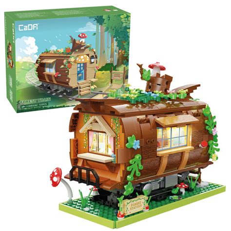 Cada Forest Train Tree House Rail Carriage Brick Model 737pcs 66031w