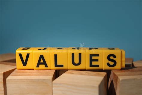 Blocks With Word VALUES On Wooden Cubes Stock Photo Image Of Concept