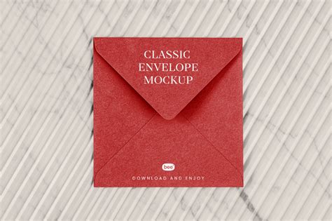 Free Square Envelope Mockup Mockupbee