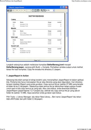 Netbeans Jasper Tutorial PDF