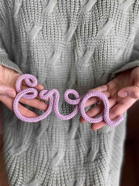 Custom Tricotin Name Knitted Wire Words Knitted Wire Names Custom