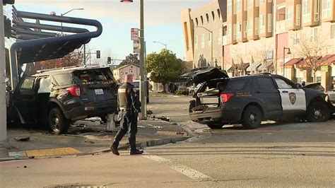 Oakland Police Investigating Crash Involving Bart Police Cars That Left