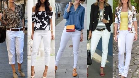 Como Combinar Un Pantalon Blanco De Mujer Para Fiesta Moda Y Estilo