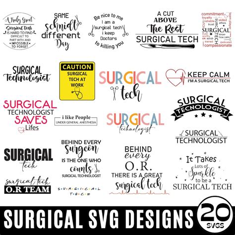 Surgical Tech Svg Bundle Surgical Technologist Svg Surgeon Assistant