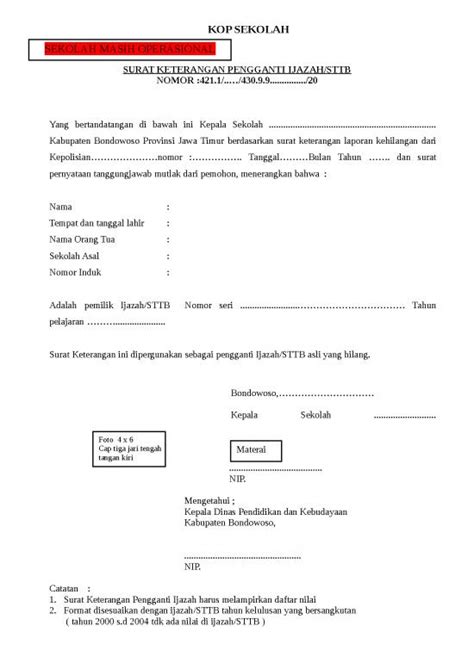 Surat Permohonan Penerbitan Surat Keterangan Ijazah Akta Transkrip Yang