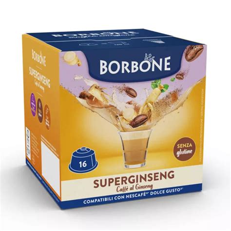 Caff Borbone Capsule Compatibili Dolce Gusto Solubili Superginseng