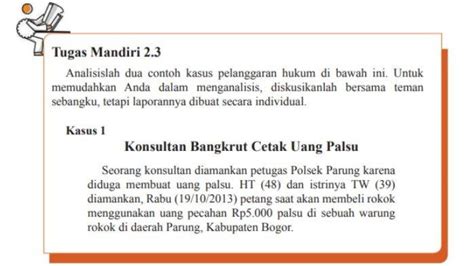 Soal Kunci Jawaban Pkn Kelas Sma Halaman Kasus Pelanggaran