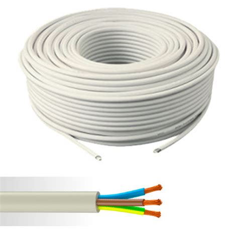 Câble électrique souple ho5vv f 3g0 75 mm² blanc couronne de 50m