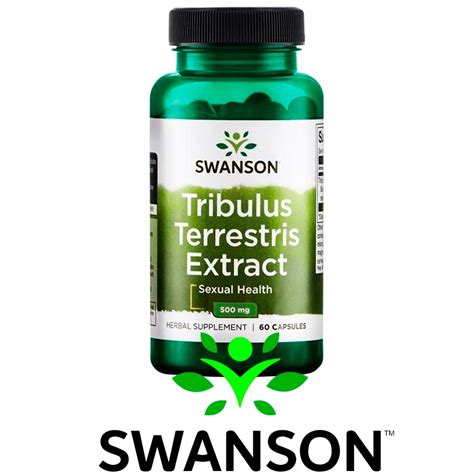 Swanson Tribulus Terrestris Extract 500mg 60 Kapsułek Buzdyganek Libido