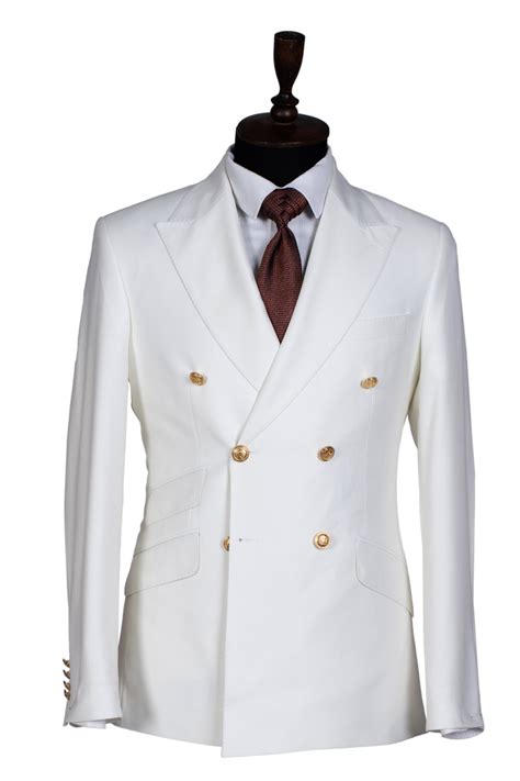 White Double Breasted Suit Stanlion Exclusive Suits