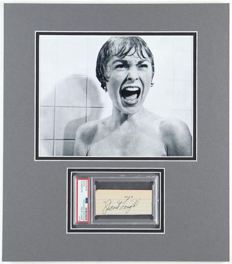 Janet Leigh Signed Psycho Custom Matted Cut Display PSA Pristine