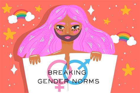 Break Gender Norms Concept Free Vector