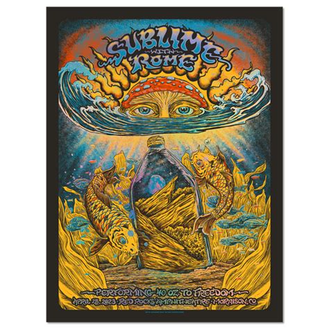 42823 Red Rocks Poster Sublime With Rome Merch Store