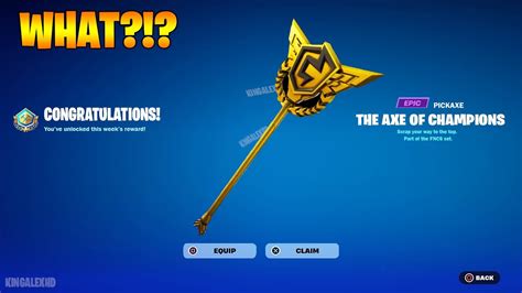 How To Get Axe Of Champion Rare Pickaxe Now Free In Fortnite Unlocked