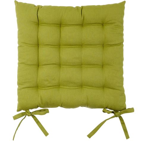 Galette de chaise vert 38x38 cm TEX HOME à Prix Carrefour