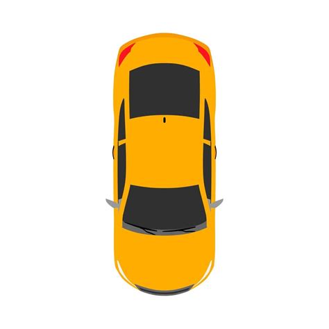 Car top view concept urban automobile flat vector icon isolated on ...