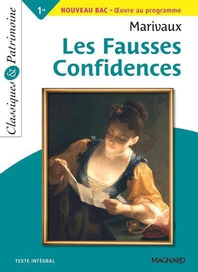 Livre Les Fausses Confidences Re G N Rale Nouveau Bac Oeuvre Au